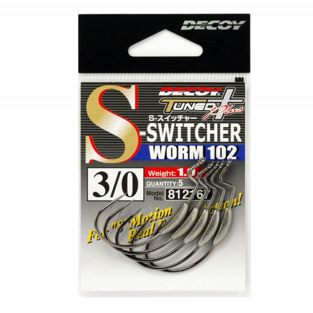 Carlige Offset Decoy S-Switcher Worm 102 (Marime Carlige: Nr. 2/0)