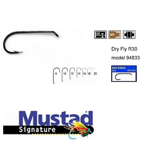 Carlige pentru musca bronz , forjate (M.R50.94840.) Mustad (Marime Carlige: Nr. 16)