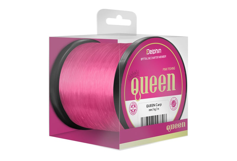 Fir Monofilament Delphin Queen Carp, Roz, 1200m (Diametru fir: 0.25 mm)