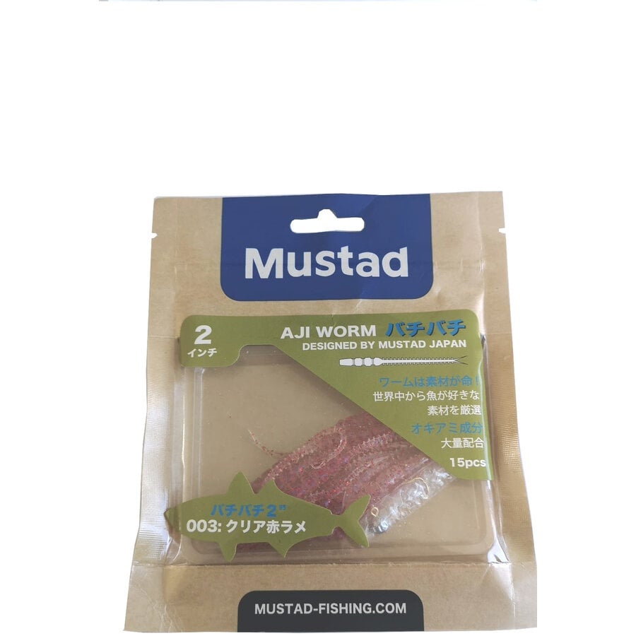 Grub Mustad Aji Bachi, Clear Red Glitter, 5cm, 16buc/plic - 1 | YEO