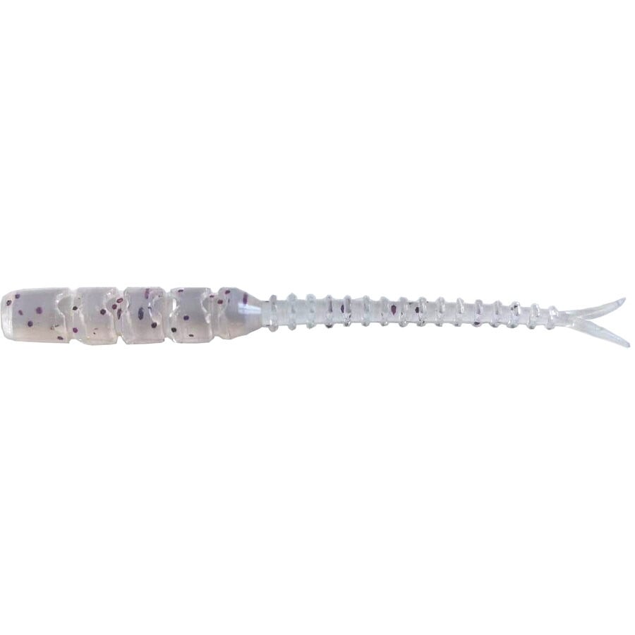 Grub Mustad Aji Micro Bachi, 5cm, Clear Purple Glitter, 12buc/plic