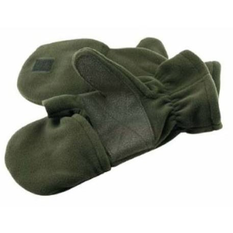 Manusi fleece Treesco cu degete acoperite, kaki (Marime: L)