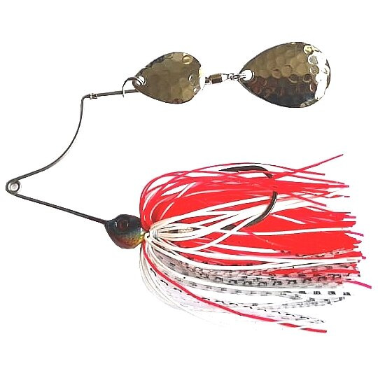 Micro Spinnerbait Berti Shallow Killer, culoare alb-negru-rosu, 7g