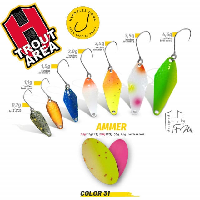 Oscilanta Herakles Ammer, Culoare 31 - Rainbow, 2.5g