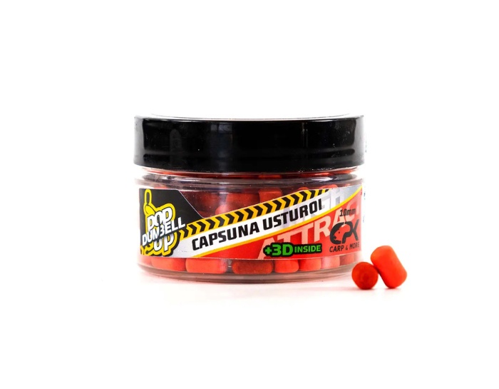 Pop Up de Carlig CPK Dumbell 3D, 10mm, 20g (Aroma: Capsuna & Usturoi)