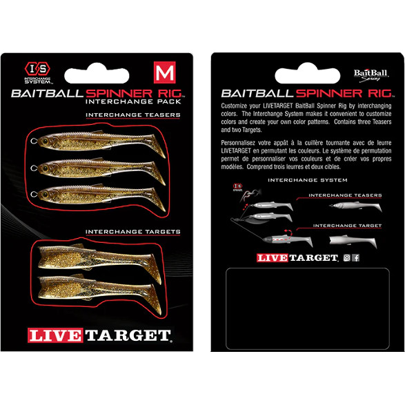 Rezerva Spinnerbait Livetarget Rig, Large, culoare Purple Dark Amber-Gold