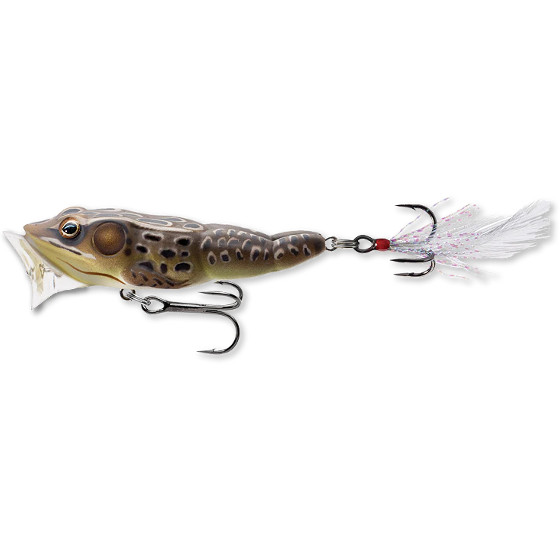 Vobler Livetarget Frog Popper, culoare Tan-Brown, 7.5cm, 14g