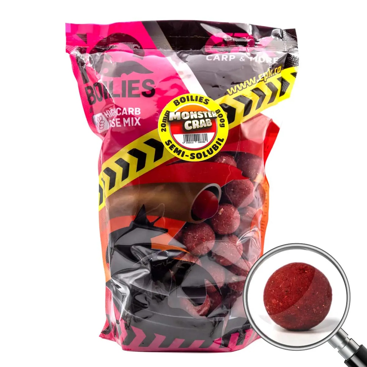 Boilies Semi-Solubil CPK IQ, 20mm, 800g (Aroma: Capsuna) - 3 | YEO