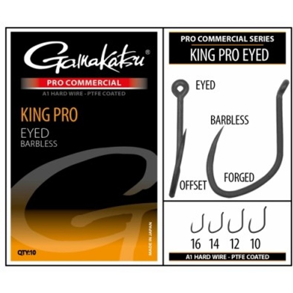 Carlige Gamakatsu Coars Pro-C King Pro Eyed, 10buc/plic (Marime Carlige: Nr. 14)