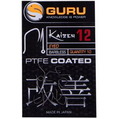 Carlige Guru Kaizen Eyed Barbeless, 10bc (Marime Carlige: Nr. 10)