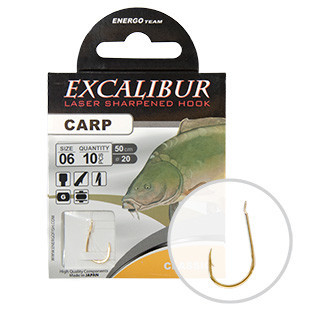 Carlige legate Excalibur Carp Classic Gold (Marime Carlige: Nr. 1)