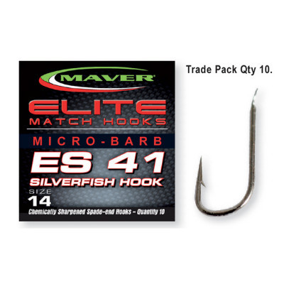 MAVER INVINCIBLE BARBLESS MATCH CS21 CARP POWER HOOK - SIZE 18