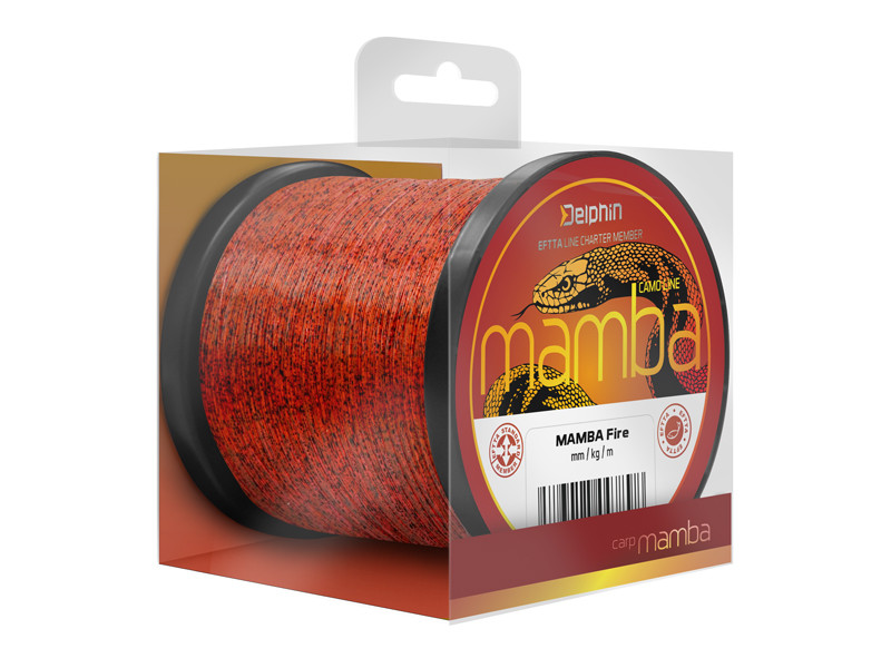 Fir Monofilament Delphin Mamba Carp, Camo Fire, 1200m (Diametru fir: 0.32 mm)