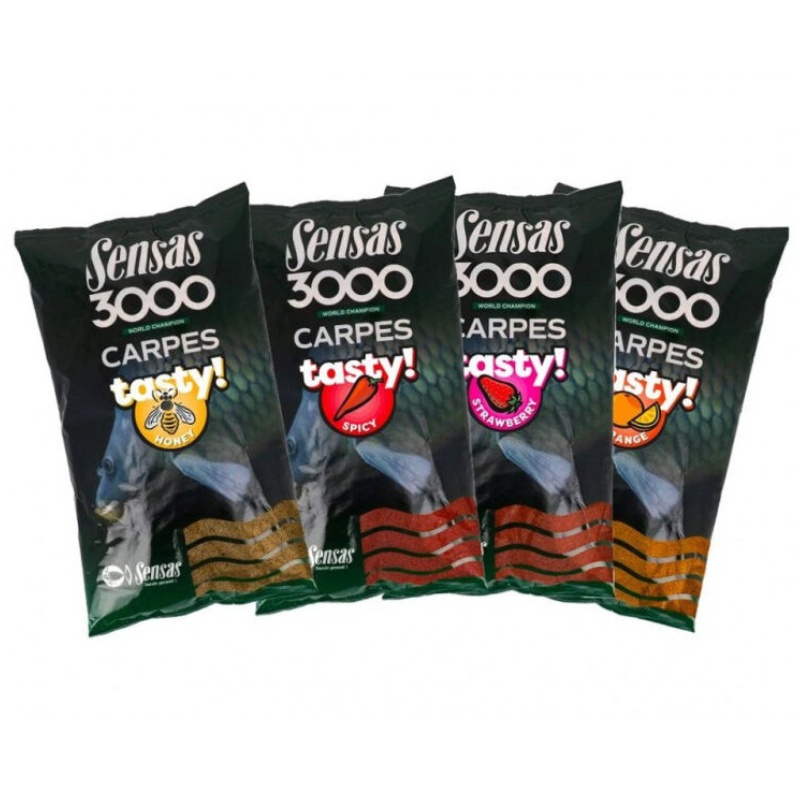 Groundbait Sensas 3000 Carp Tasty, 1kg (Aroma: Capsuna)