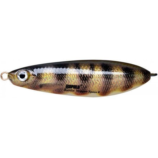Lingurita oscilanta Rapala Rattlin\' Minnow Spoon, culoare PEL, 8cm, 16g