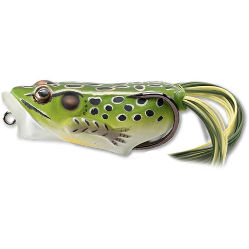 Naluca Livetarget Hollow Frog Popper, culoare Green-Yellow, 6.5cm, 14g