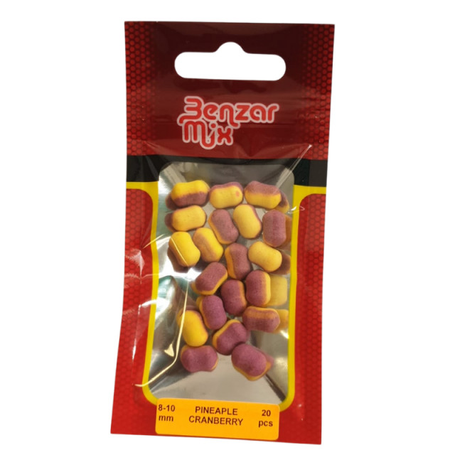 Pop-Up Benzar Mix Instant Mini Dumbell Bicolor, 8-10mm, 20buc (Aroma: Belachan - Krill)