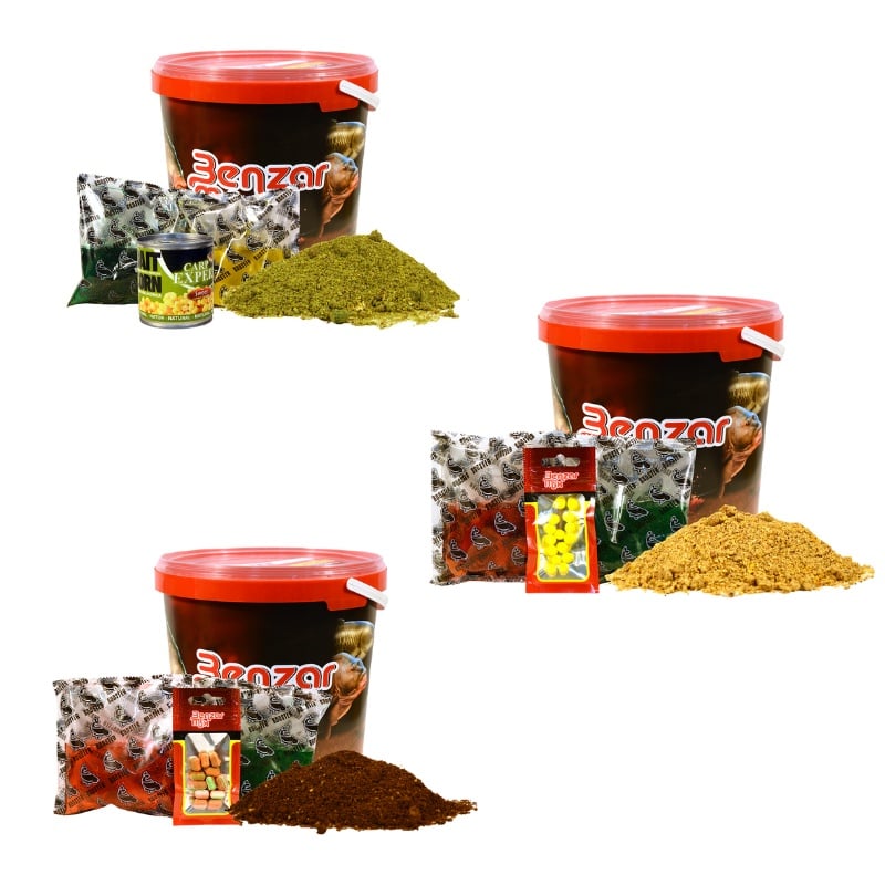 Set Groundbait + Aditivi + Momeli + Galeata Benzar Mix Instant Groundbait Mix, 3kg (Aroma: Crap) - 1 | YEO