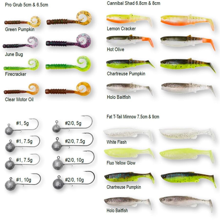 Set Naluci Soft Savage Gear Kit Perch Academy Mixed Color, 32buc/set - 1 | YEO