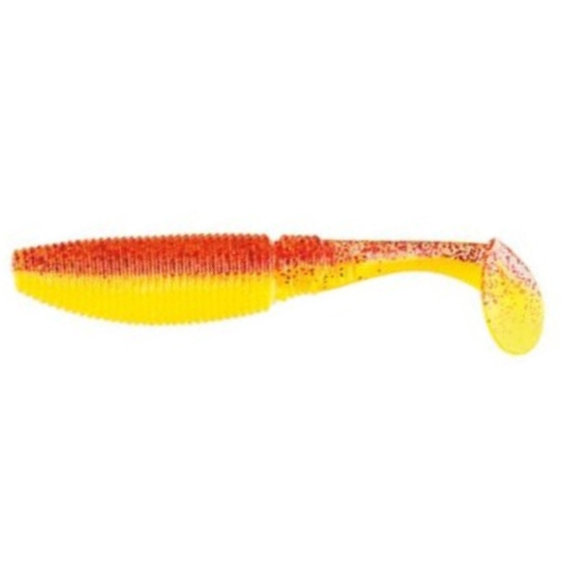 Shad Nomura Rolling, Culoare Yellow Red Glitter, 7.5cm, 4g, 10buc