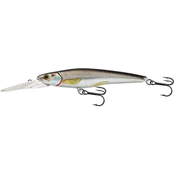 Vobler Live Target Rainbow Smelt Jerkbait D, Silver/Black, 7cm, 3.5g