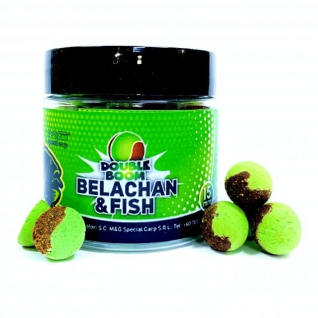 Boilies Mg Carp Double Boom, critic echilibrat, 15mm, 50g (Aroma: Squid-Capsuna) - 2 | YEO