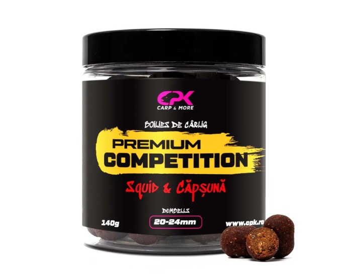 Boilies Pentru Carlig CPK Premium Competition Dumbells, 20-24mm, 140g (Aroma: Monster Crab)