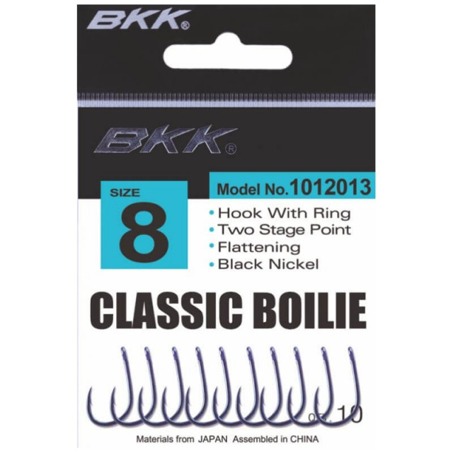 Carlige BKK Classic Boilie Diamond, Black Nickel (Marime Carlige: Nr. 2)