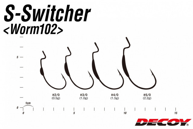 Carlige Offset Decoy S-Switcher Worm 102 (Marime Carlige: Nr. 2/0) - 3 | YEO