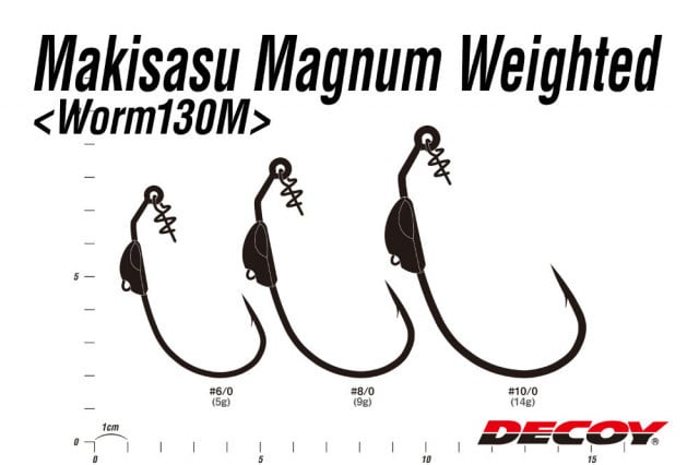 Carlige Offset Decoy Worm 130M Makisasu Magnum, lestat (Marime Carlige: Nr. 8/0) - 3 | YEO