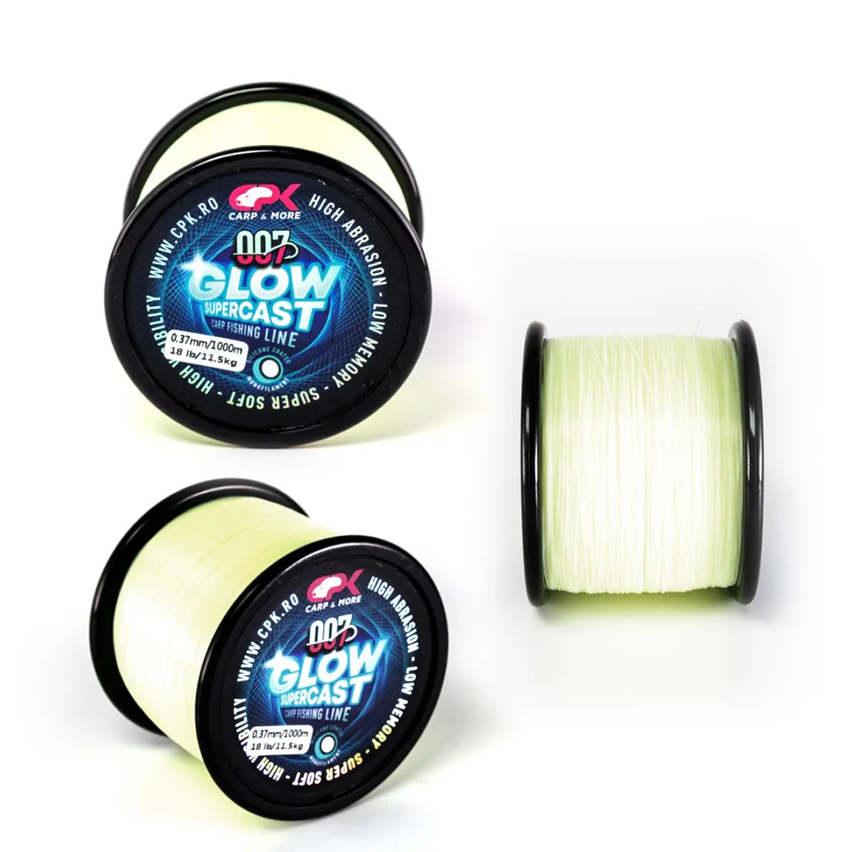 Fir Monofilament CPK Glow Supercast, Alb Stralucitor, 800m - 1000m (Diametru fir: 0.28 mm)