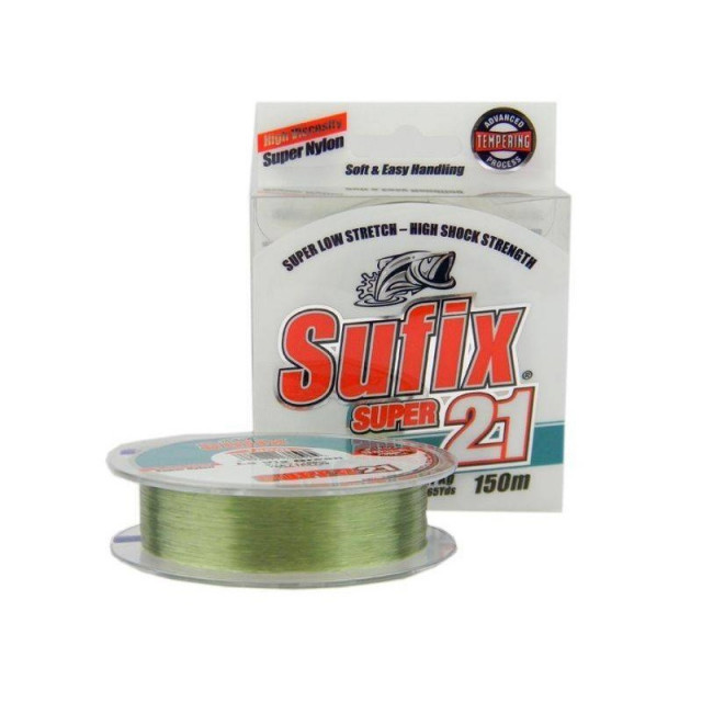 Fir Sufix Super 21 Low Stretch, Lo-Vis Green, 150m (Diametru fir: 0.20 mm)