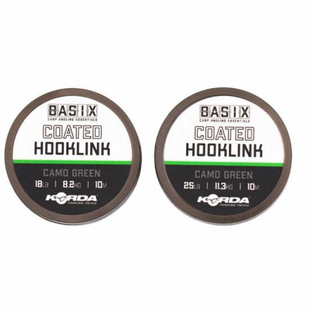 Fir textil Korda Basix Coated Hooklink, 10m (Rezistenta fir: 18 lbs) - 2 | YEO