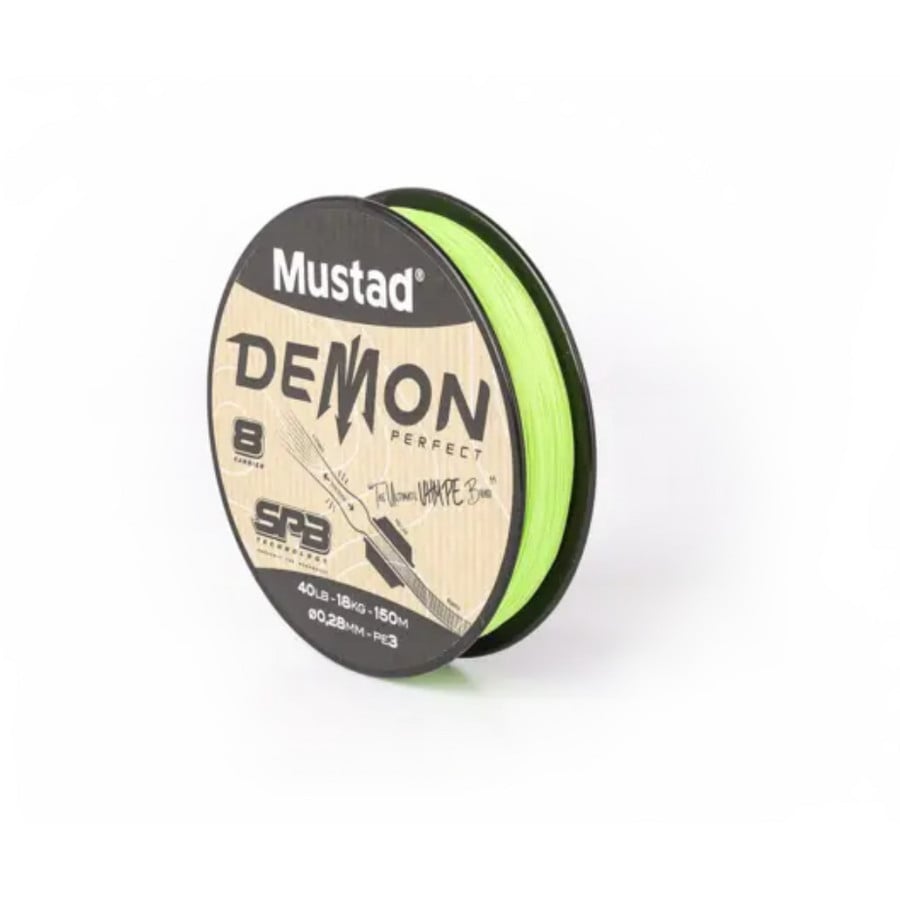 Fir Textil Mustad Demon Perfect Braid 8, 150m, Chartreuse (Diametru fir: 0.18 mm) - 3 | YEO