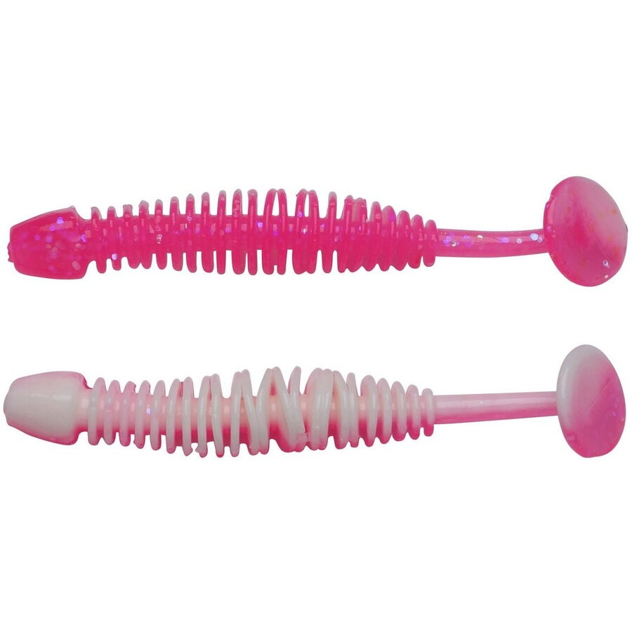 Grub Berkley PowerBait Power Leech, Pink/White, 5 cm, 12 buc/plic