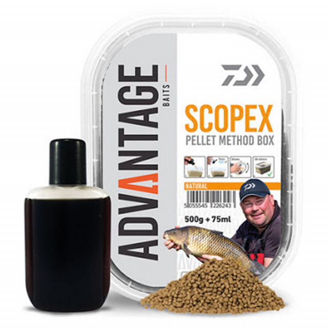 Pelete Daiwa Method Scopex 500g + aditiv booster 75ml