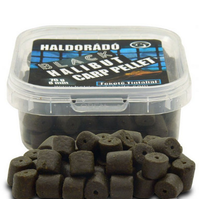 Pelete Haldorado Black Halibut Carp Pellet, 70g, 8mm (Aroma: Demonul Rosu)