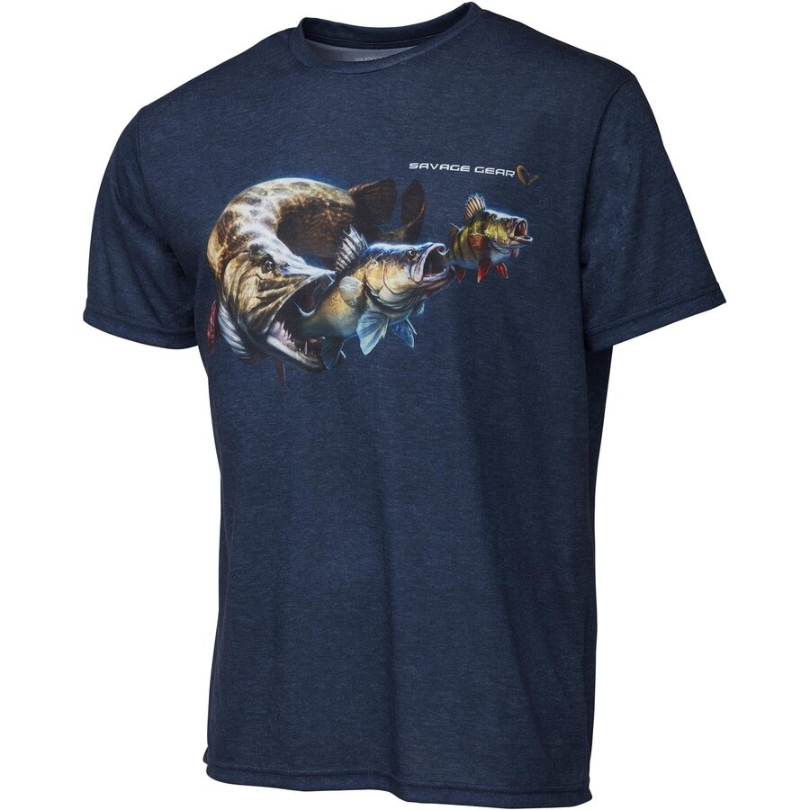 Tricou Savage Gear Cannibal Blue (Marime: M)