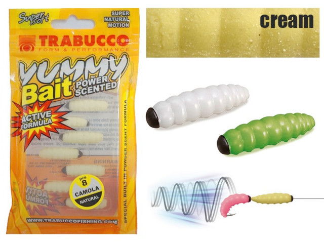 Vierme Trabucco Yummy Bait Camola, Cream 1.5cm, 8 buc