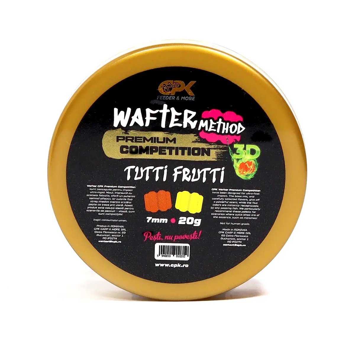 Wafters CPK Competition Method 3D, 7mm, 20g (Aroma: 3D Capsuna & Usturoi) - 1 | YEO