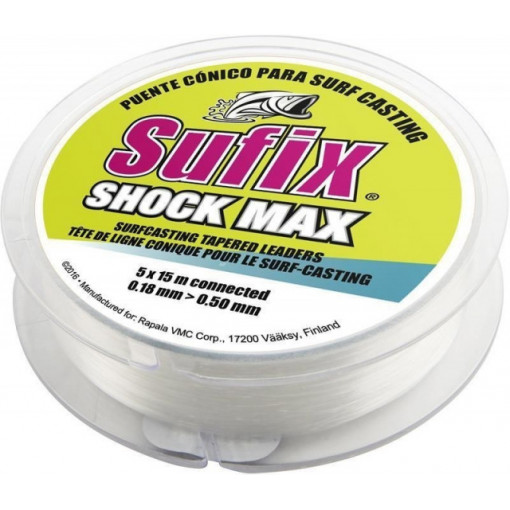 Fir inaintas Conic Sufix Shock Max Tapered Line, transparent, 5x15m