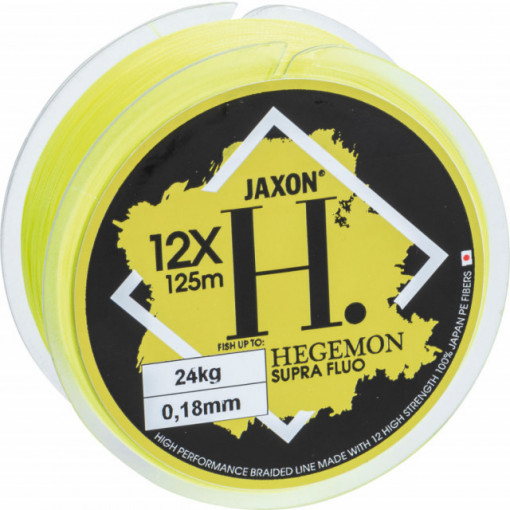 Fir Textil Jaxon Hegemon Supra 12 X, galben fluo, 125m