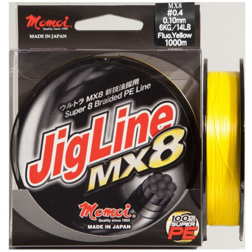 Fir textil Momoi Jigline MX8, Yellow Fluo, 125m