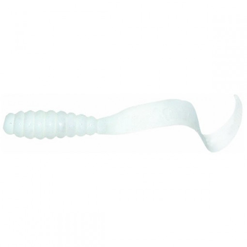 Naluca vierme alb 10cm/ 5 buc/plic Mister Twister