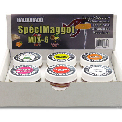Viermisori artificiali Haldorado SpeciMaggot Mix-6, 6 bc