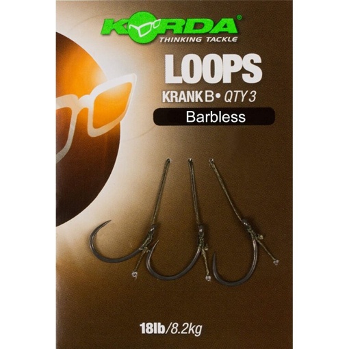 Riguri Korda Loop Krank Barbless, 18lbs, 3buc/plic