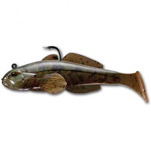 Shad Livetarget Goby Swimbait, culoare Brown-Pumpkin, 9cm, 21g, 3 Buc/Plic