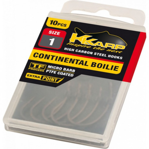 Carlige Continental Boilie, 10buc/plic K-Karp