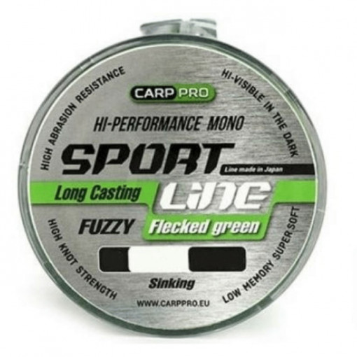 Fir Carp Pro Long Casting Fuzzy Flecked, verde, 300m