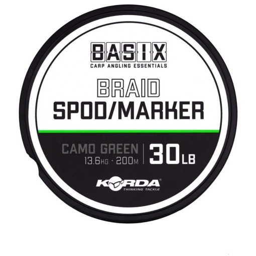 Fir Textil Korda Basix Spod/Marker Braid, Camo Green, 200m